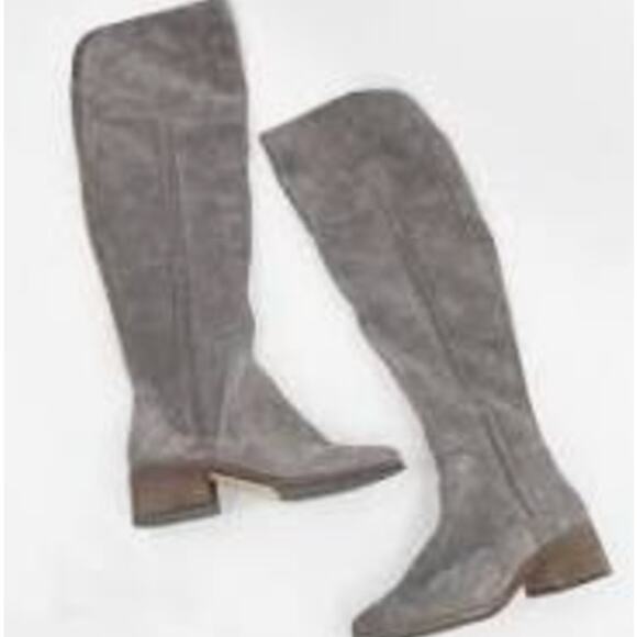 VINCE CAMUTO NWT Suede Kochelda Over the Knee Boots Gray 6.5 - Picture 1 of 8